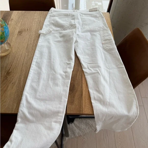 PAIGE Women’s White carpenter Jeans - Picture 4 of 4